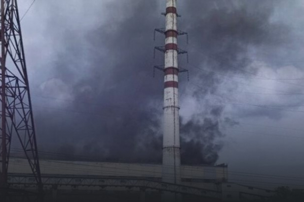 На Бурштинській ТЕС пожежа - горить турбіна №3 (Відео)