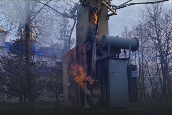 На Богородчанщині  лінію електропередач відключили внаслідок пожежі на трансформаторній підстанції